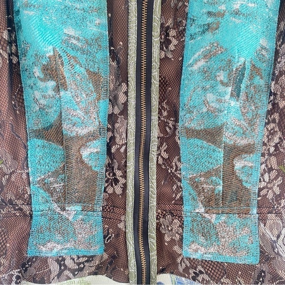 Byron Lars Floral Brocade Mixed Media Sheath Dress - Picture 8 of 8